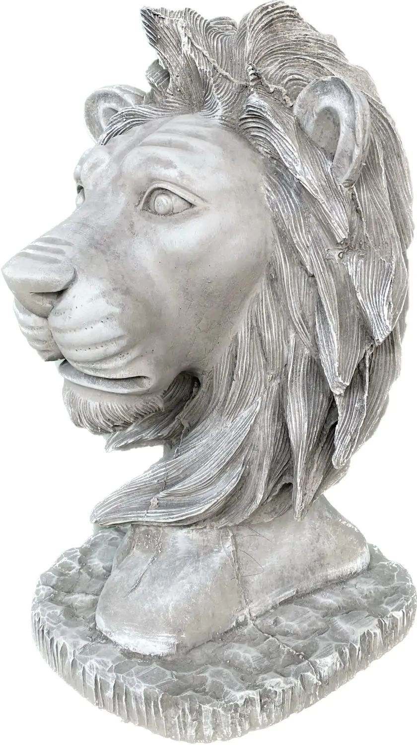  Product image 2 of the product “Cormac - Lion Head on base, 45cm H | cast stone ”